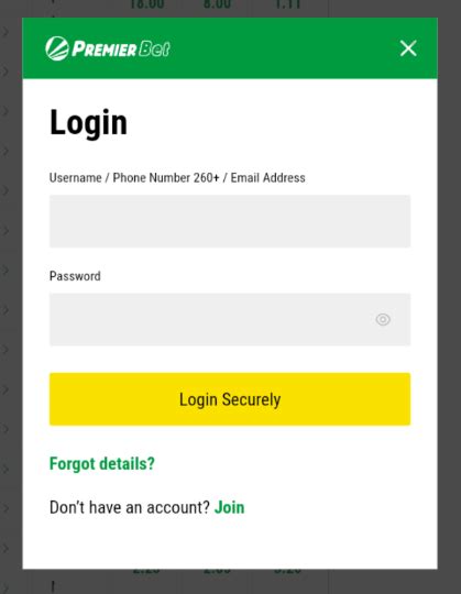 Premier Bet Login Zambia .
